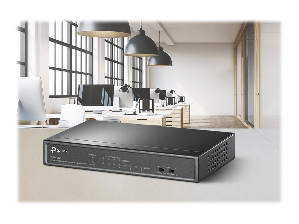 TP-LINK TL-SF1008LP 8-Port Switch Vorderansicht