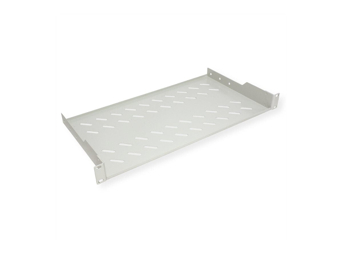 ROLINE Fachboden 48,26cm 19Zoll 1 HE 250 T 15 kg grau - Vorderansicht