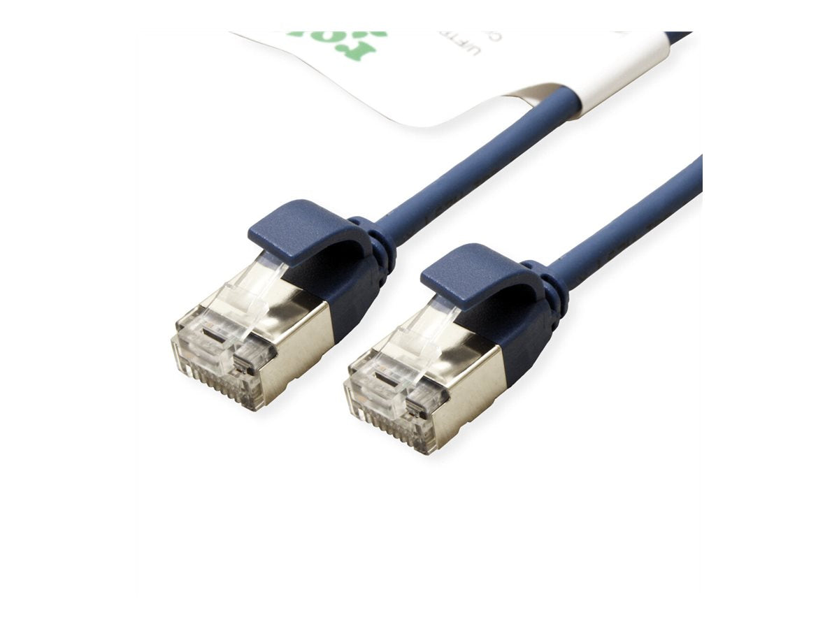 ROLINE GREEN U/FTP Patchkabel Kat.6A Class EA LSOH slim blau 5m - Verpackung