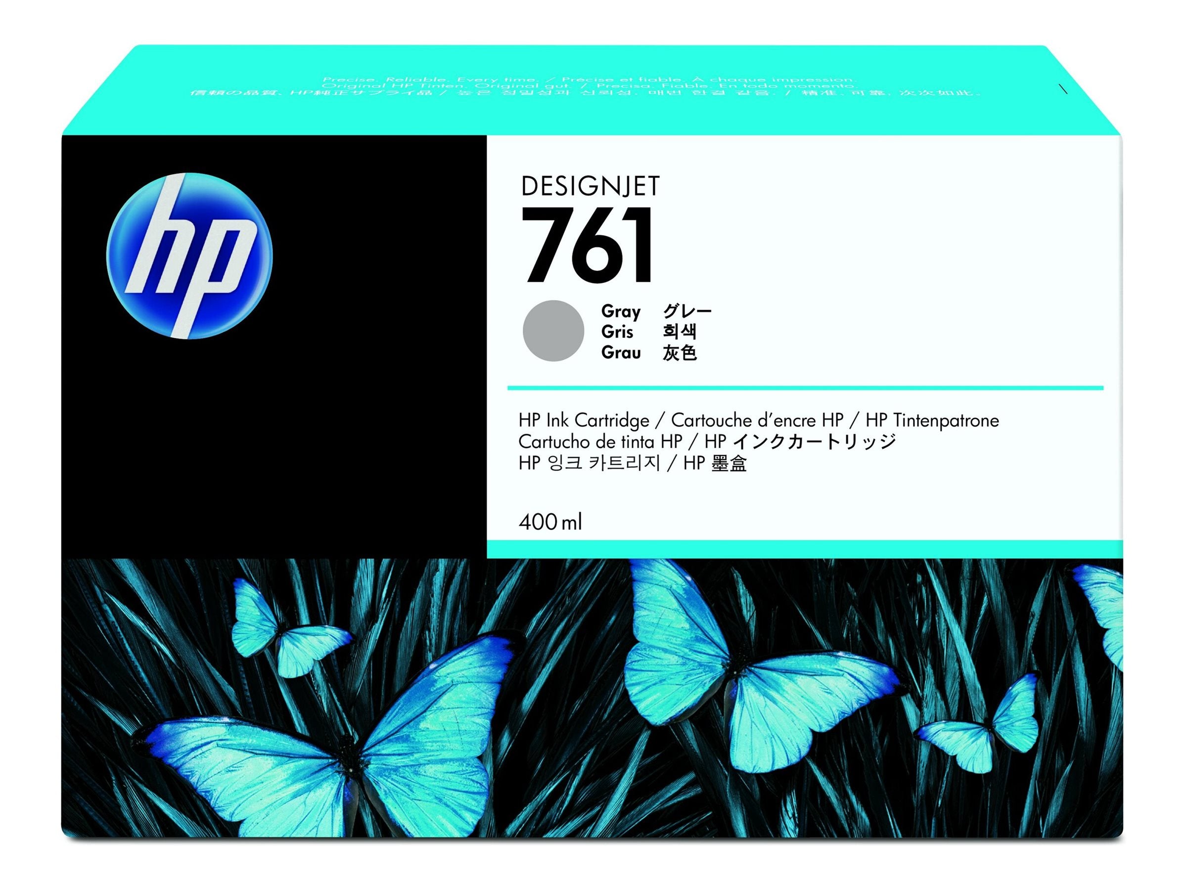 HP 761 Original Tinte grau im Einsatz