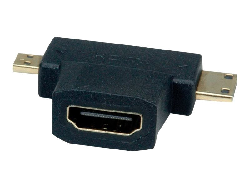 VALUE HDMI T-Adapter HDMI - HDMI Mini + HDMI Micro Vorderansicht
