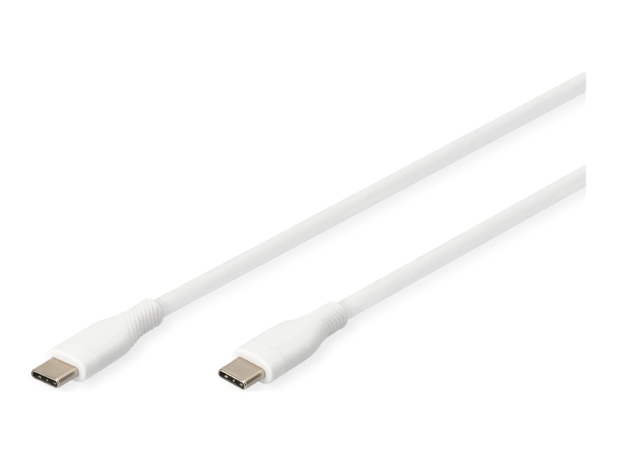 DIGITUS USB-C Silicone charging cable USB-C - USB-C 1m USB 2.0 60W white
