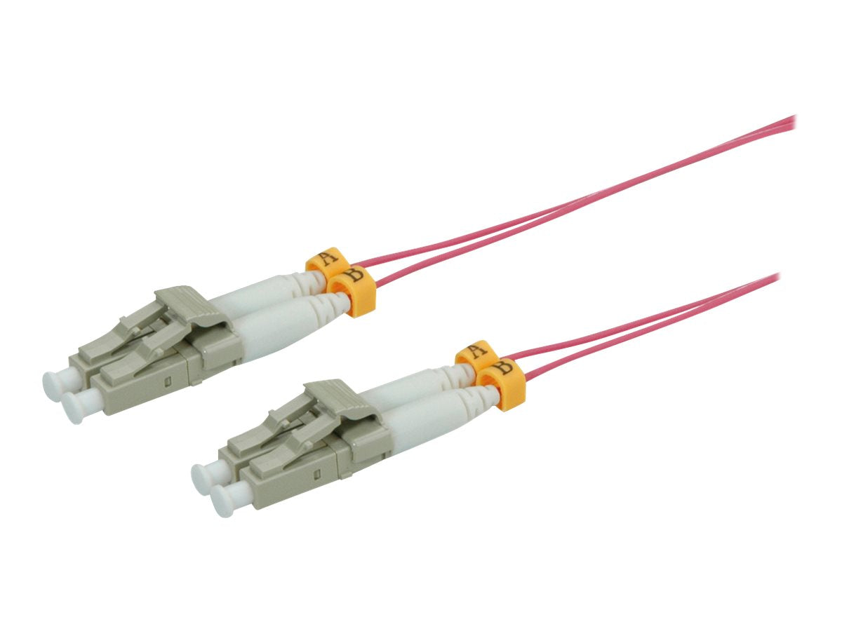 ROLINE LWL-Kabel SLIM 50/125um OM4 LSOH LC/LC violett 5m - Vorderansicht