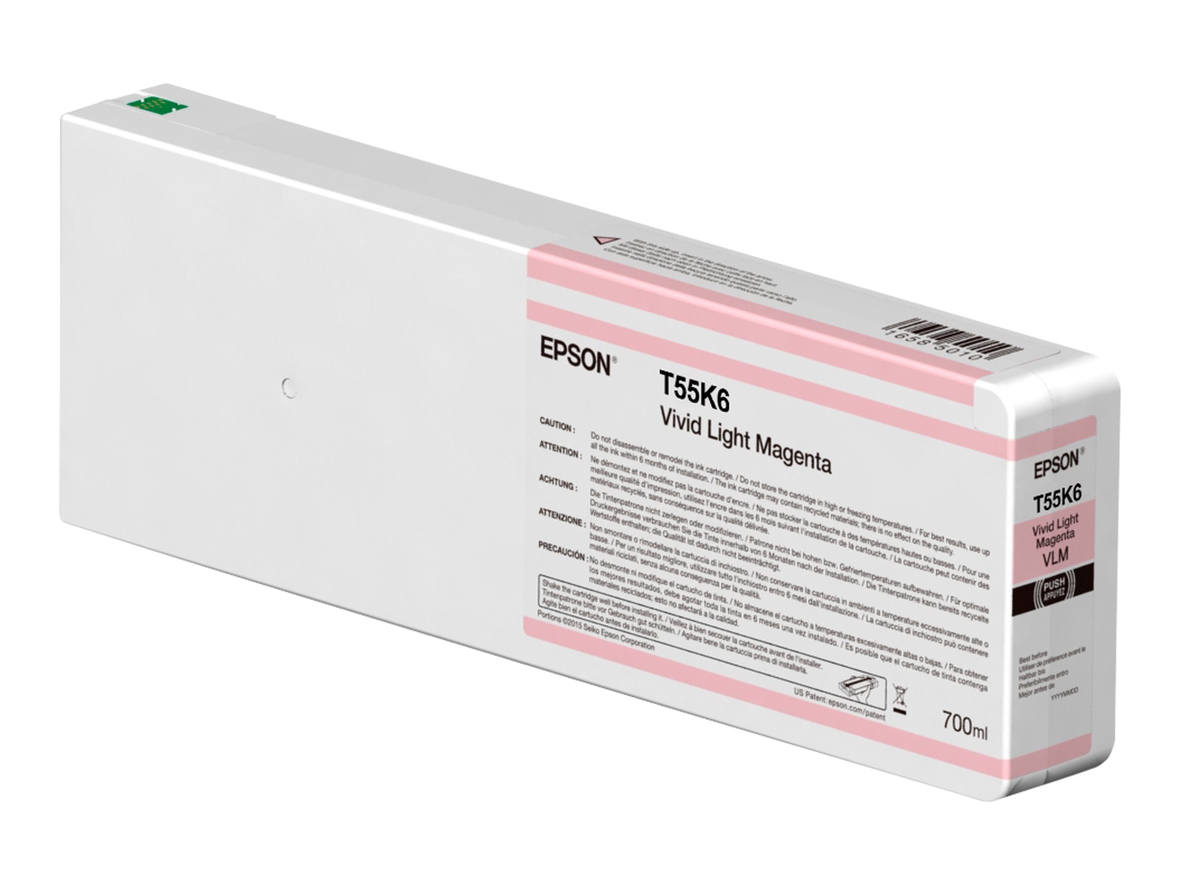 EPSON 5LB Singlepack Vivid Light Magenta T55K600 - Vorderansicht