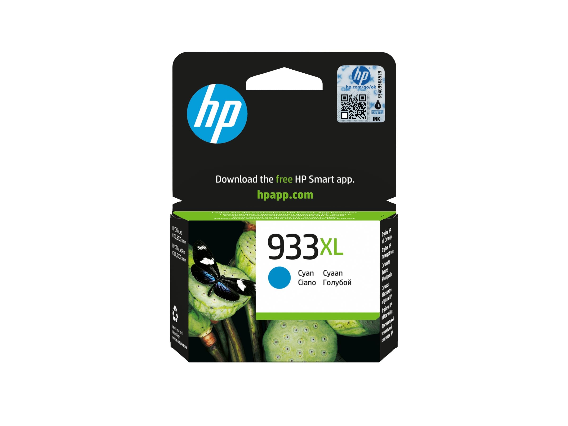 HP 933XL original Tintenpatrone CN054AE BGX cyan Verpackung