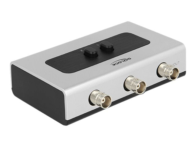 DELOCK Switch 2-port BNC manuell bidirektional - Vorderansicht
