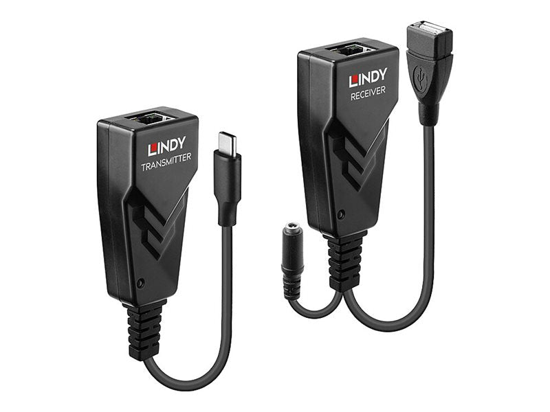 LINDY 100m USB 2.0 Typ C Cat.6 Extender Anschlussmöglichkeiten