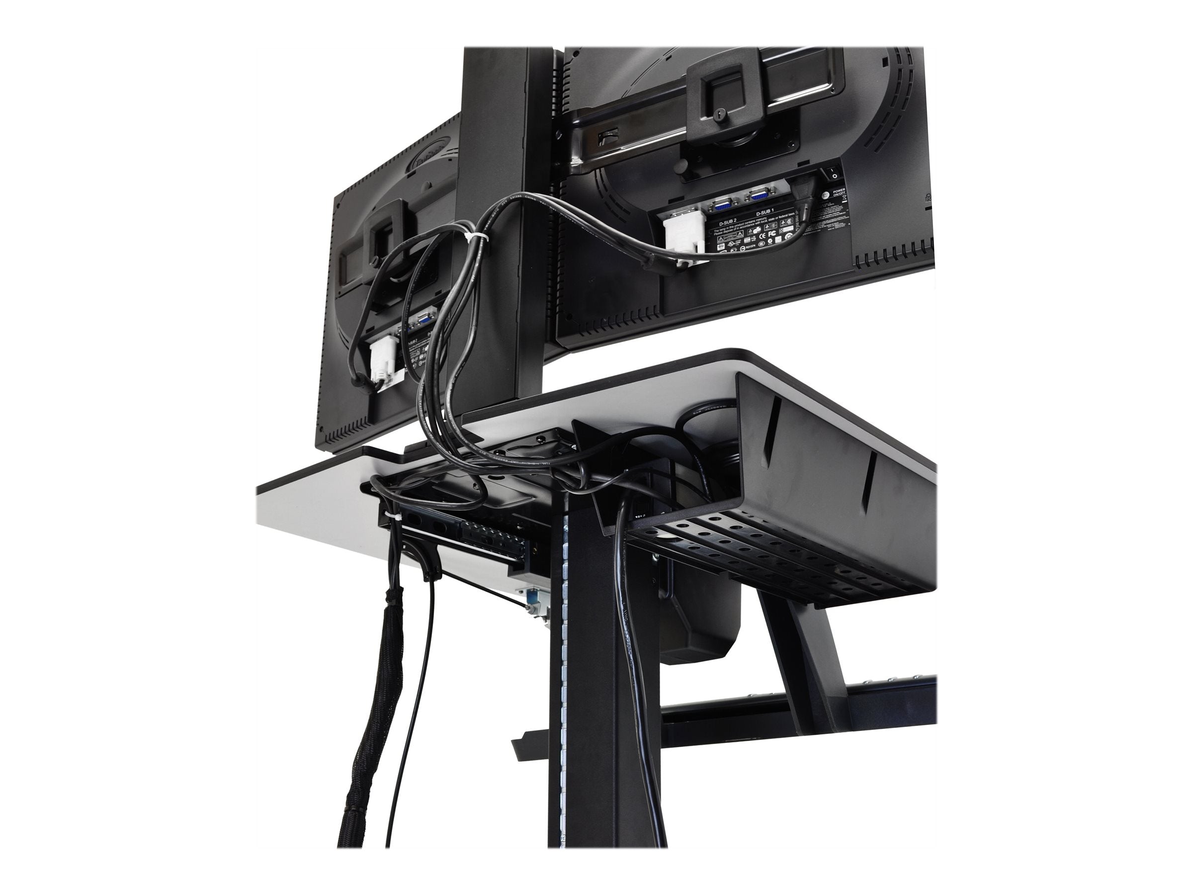 ERGOTRON WorkFit-C Steh-Sitz-Arbeitsplatz Dual HD Detailansicht der Tastaturablage