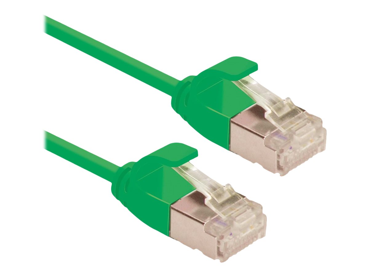 ROLINE GREEN U/FTP Patchkabel Kat.6A Class EA LSOH slim grun 0,15m - Vorderansicht