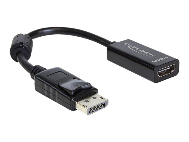 DELOCK Adapter DP-St > HDMI-Bu 22,5cm black - Vorderansicht