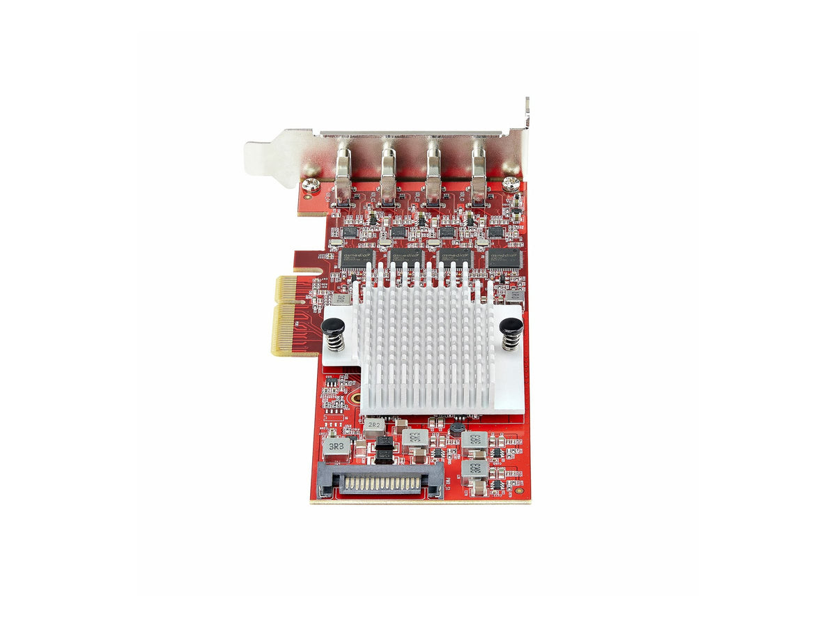 STARTECH.COM 4-Port USB-C 10Gbps PCIe Karte 4x Separate USB 3.2 Kontroller PCI Express 3.0 Niedrigprofil Bugel TAA