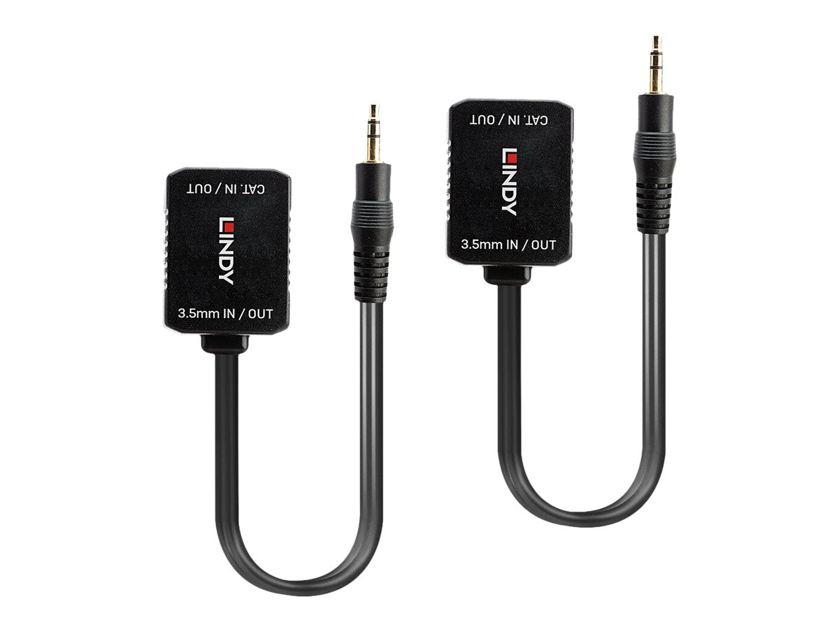 LINDY Stereo Audio Extender Cat.5/6 100m 3.5mm Analog Stereo Extender - passive
