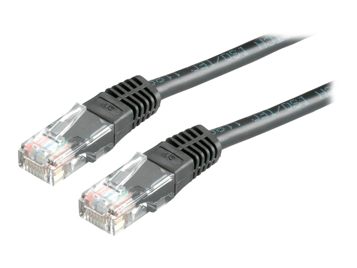 VALUE Patchkabel Kat.6 Class E UTP schwarz 0,5m Vorderansicht