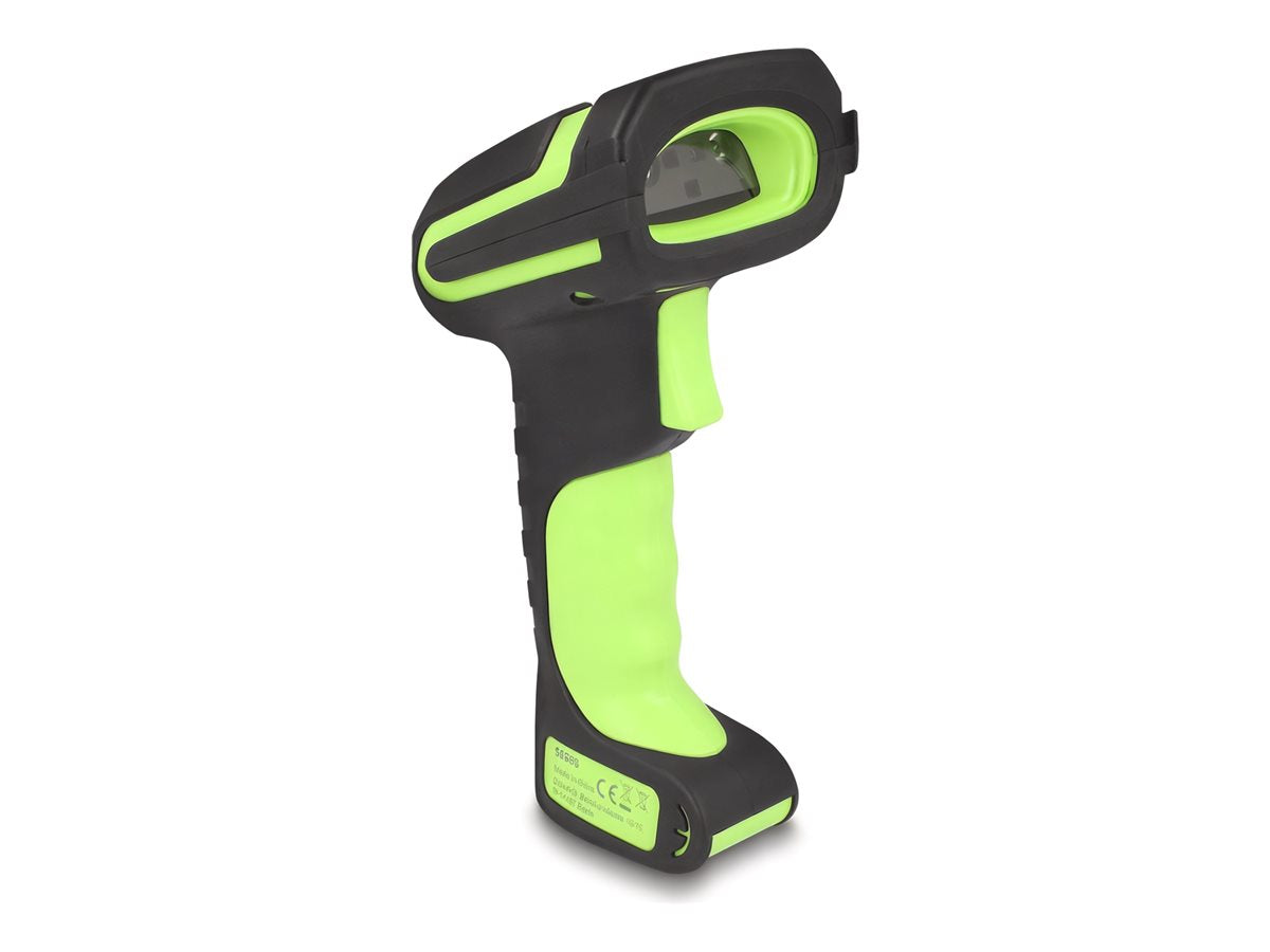 DELOCK Industrie Barcode Scanner 1D und 2D für 433 MHz oder Bluetooth mit induktiver Ladestation und Fernablesung bis max. 6