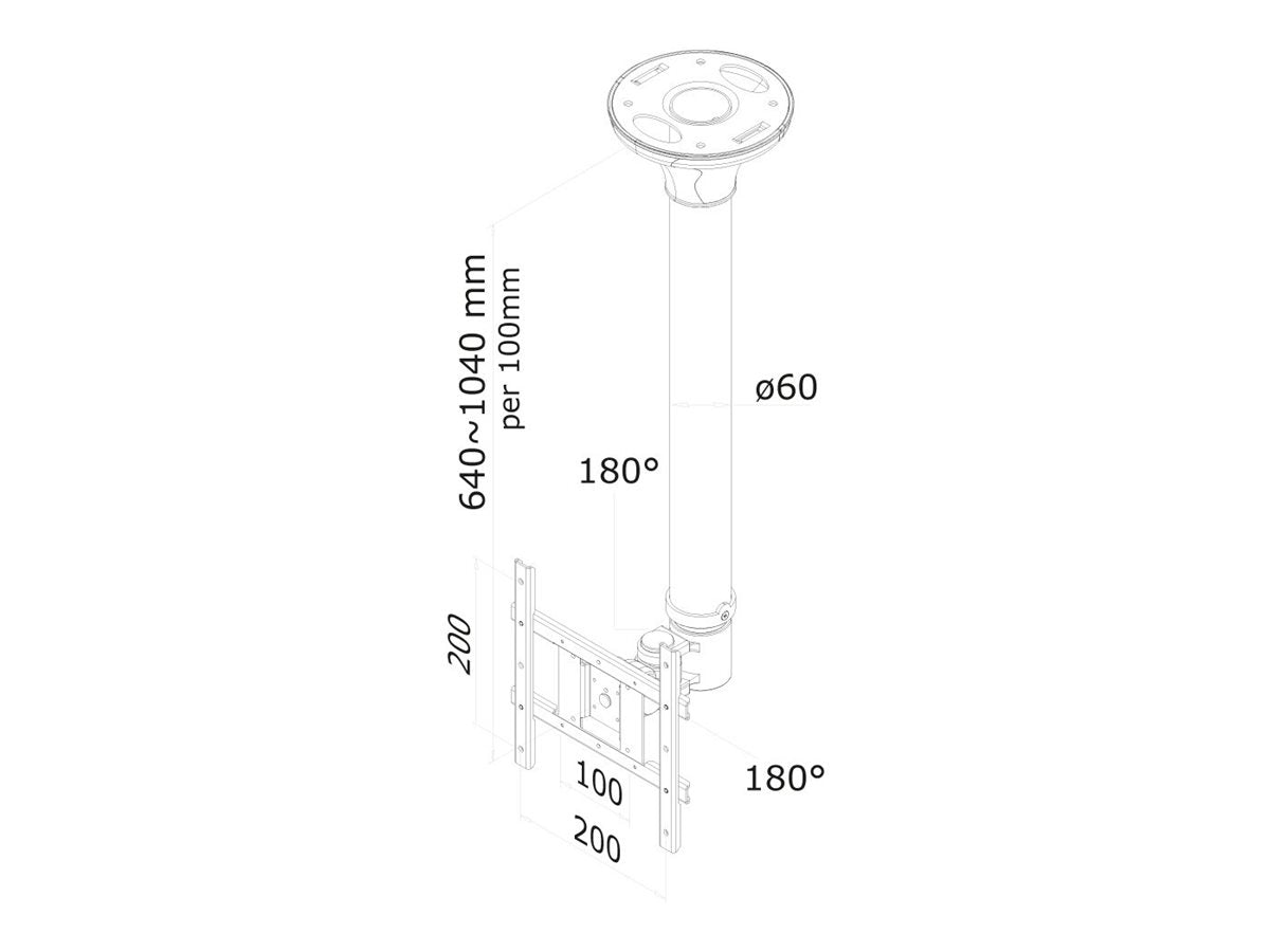 NEOMOUNTS Ceiling Mount FPMA-C200 Deckenhalterung montiert