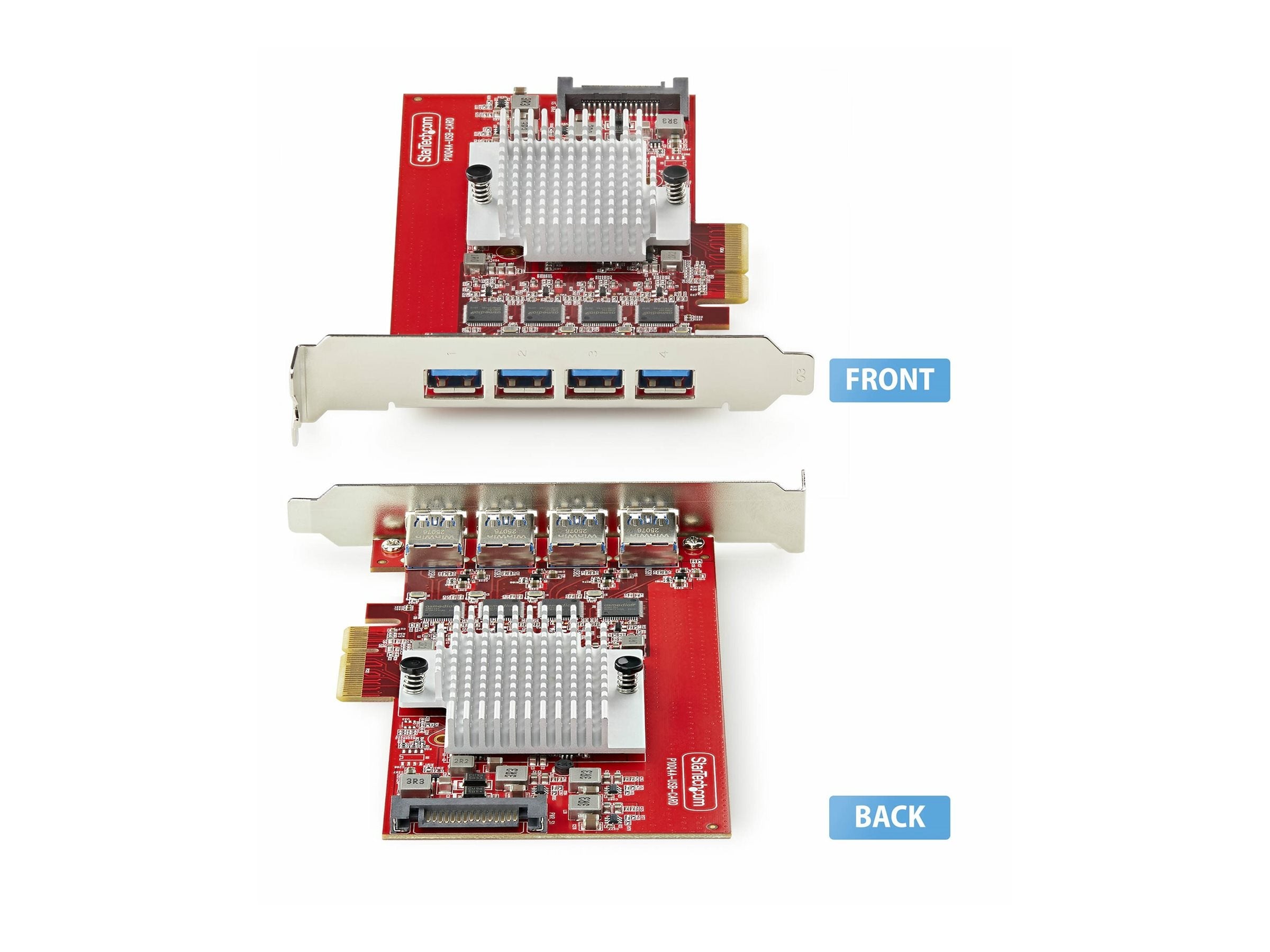 STARTECH.COM 4-Port USB-A PCIe Card USB 3.2 10Gbps PCI Express 3.0 Expansion Card 4x Independent USB Controllers Windows/Linux