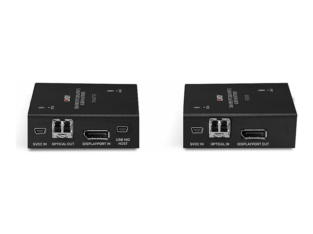 LINDY 300m Fibre Optic DisplayPort 1.2 & USB KVM Extender - Vorderansicht