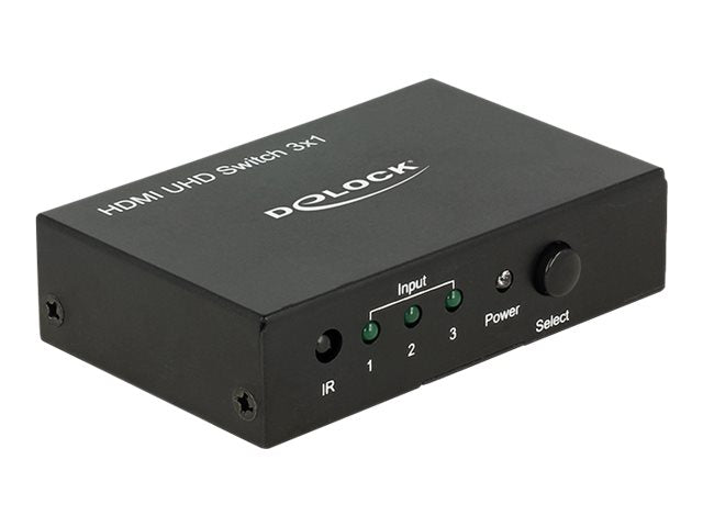 DELOCK Switch HDMI 3 in > 1 out HDMI 4K UHD - Vorderansicht