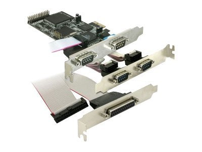 DELOCK PCI Express Karte 4x Seriell, 1x Parallel - Vorderansicht