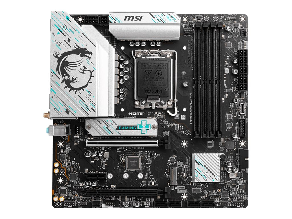 MSI B760M GAMING PLUS WIFI LGA1700 DDR5 mATX Vorderansicht