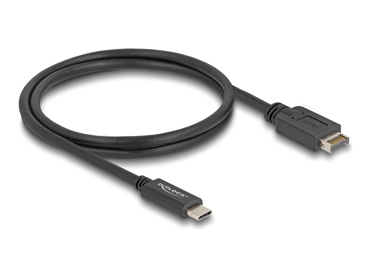DELOCK USB Typ-E Key A 20 Pin Stecker zu USB Type-C Stecker 1m - Vorderansicht