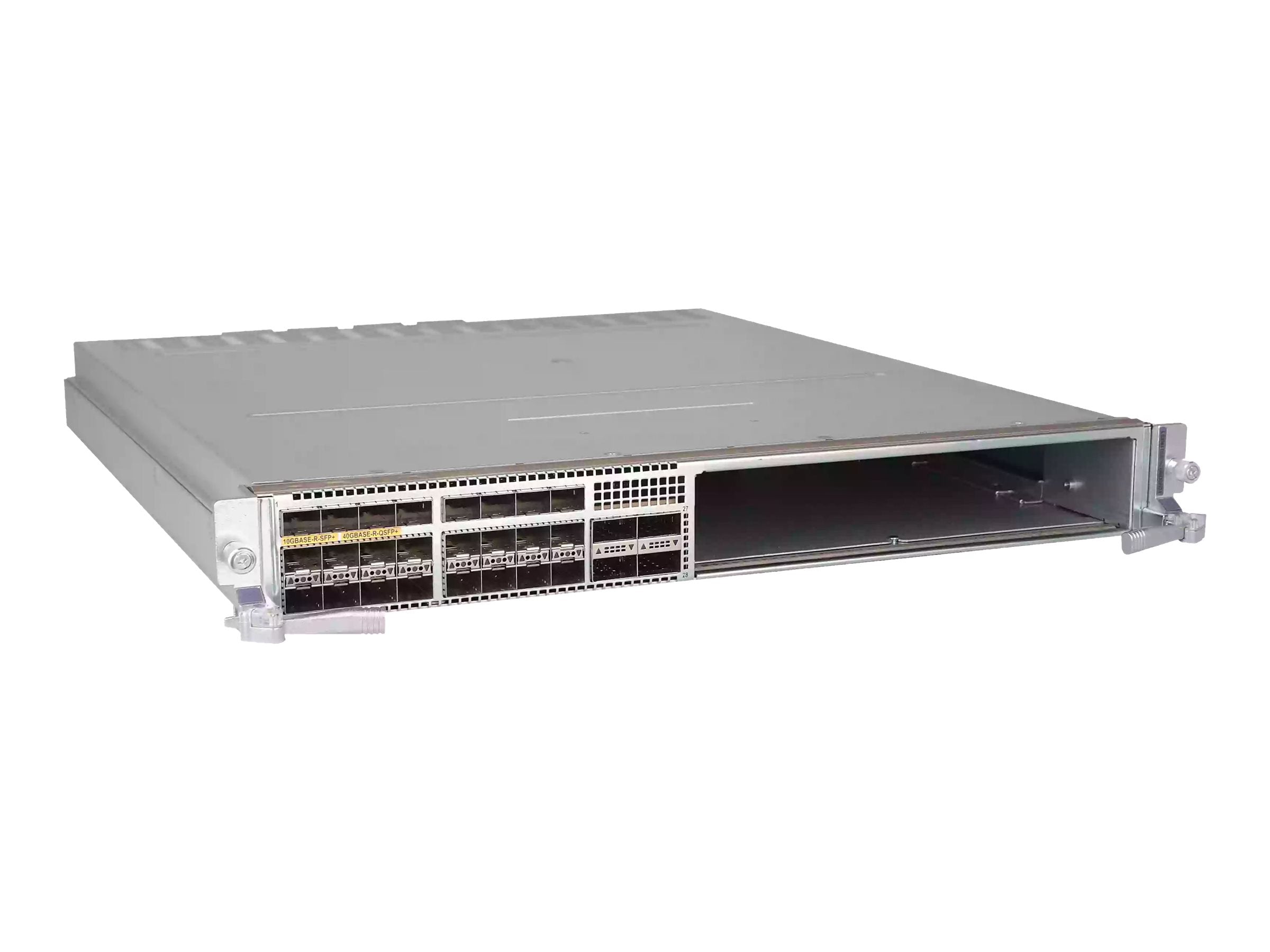 HPE FlexFabric 12900E 24-port 10GbE und 4-port 100GbE HD 59xx Slot Module Vorderansicht