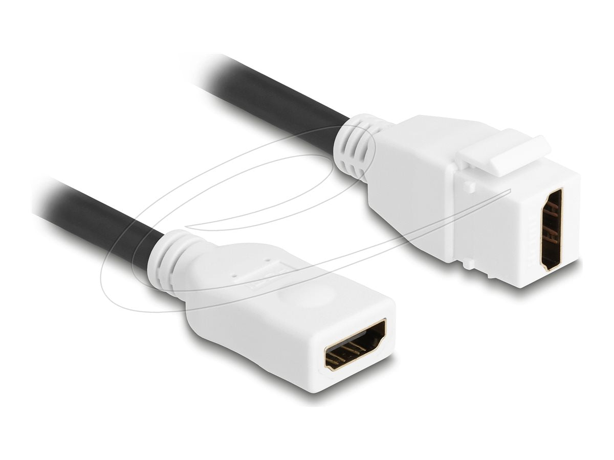 DELOCK Keystone Modul Kabel HDMI Buchse zu Buchse 8K 60 Hz 20cm weiss - Vorderansicht