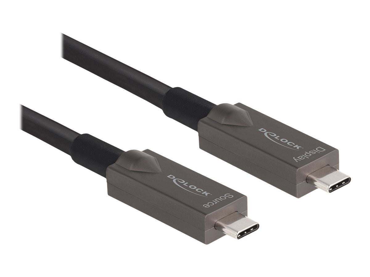 DELOCK Aktives Optisches USB-C Video + Daten + PD Kabel 3m - Vorderansicht
