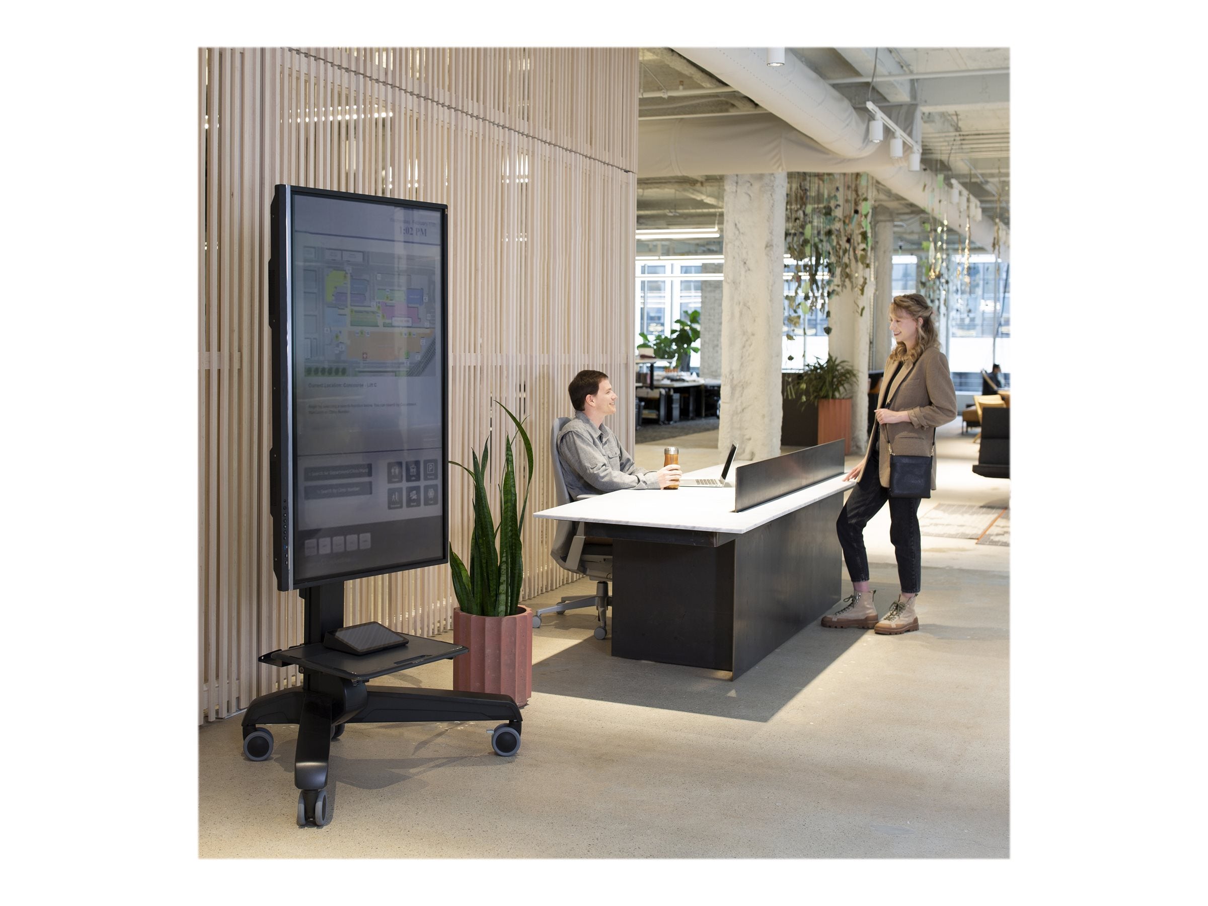 Detailansicht der Höhenverstellung des ERGOTRON Neo-Flex Mobile MediaCenter VHD