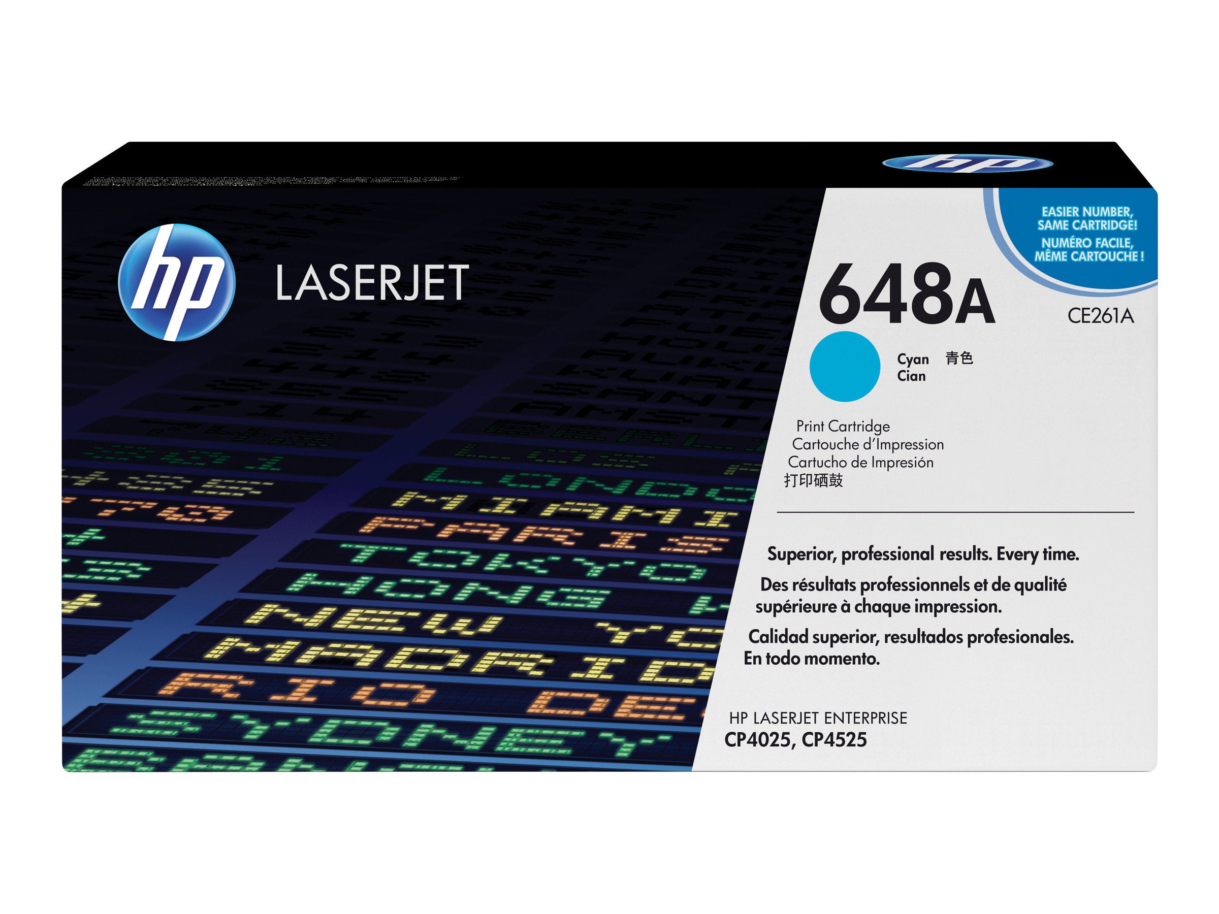 HP 648A Tonerpatrone CE261A Cyan im Einsatz