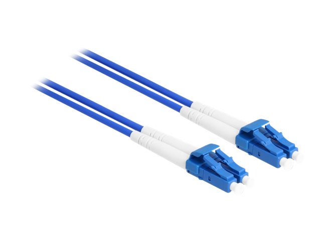 DELOCK LWL Kabel mit Metallarmierung LC Duplex zu LC Duplex Singlemode OS2 1m - Vorderansicht