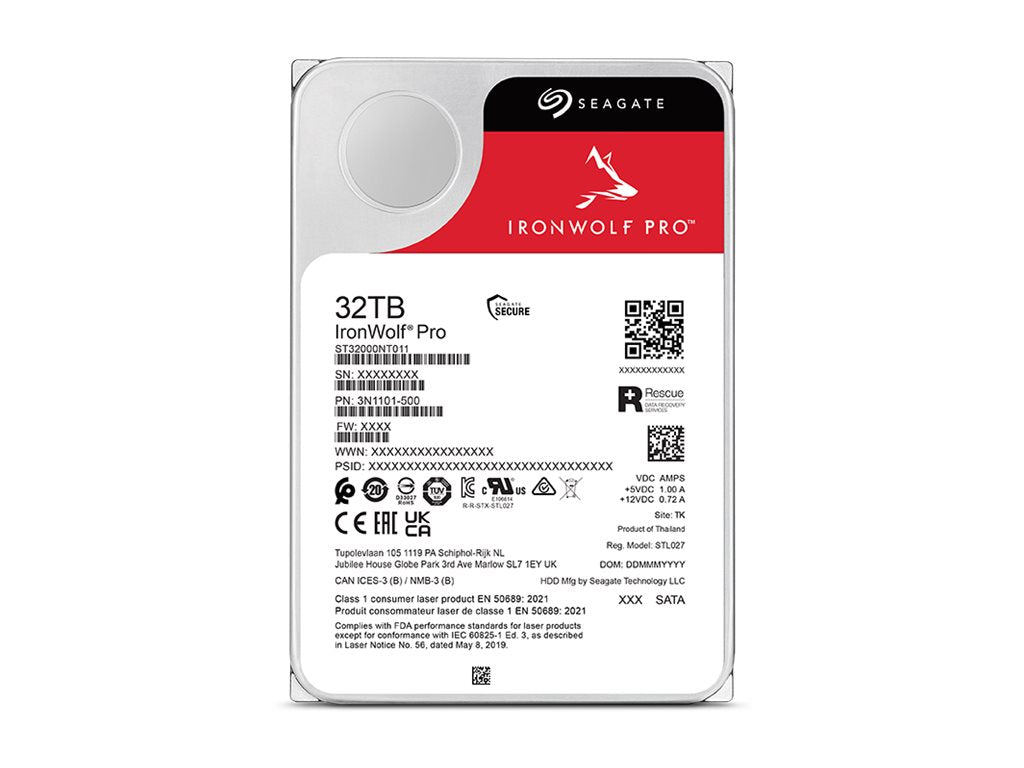 SEAGATE Ironwolf PRO Enterprise NAS HDD 32TB Vorderansicht
