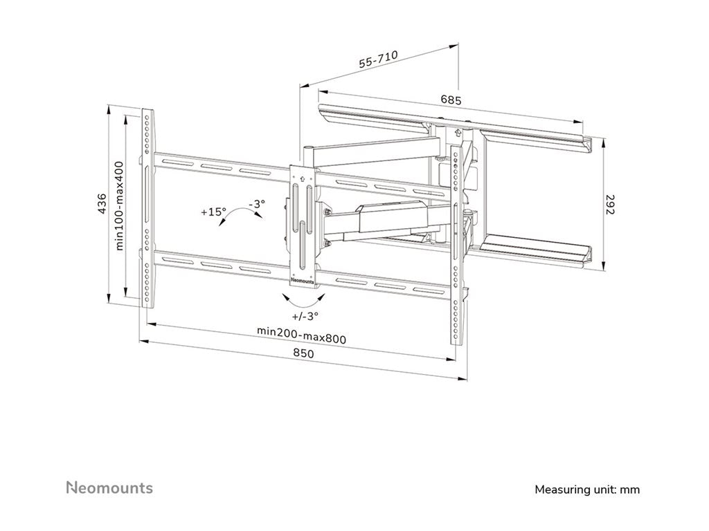 NEOMOUNTS WL40-550BL18 Wandhalterung montiert