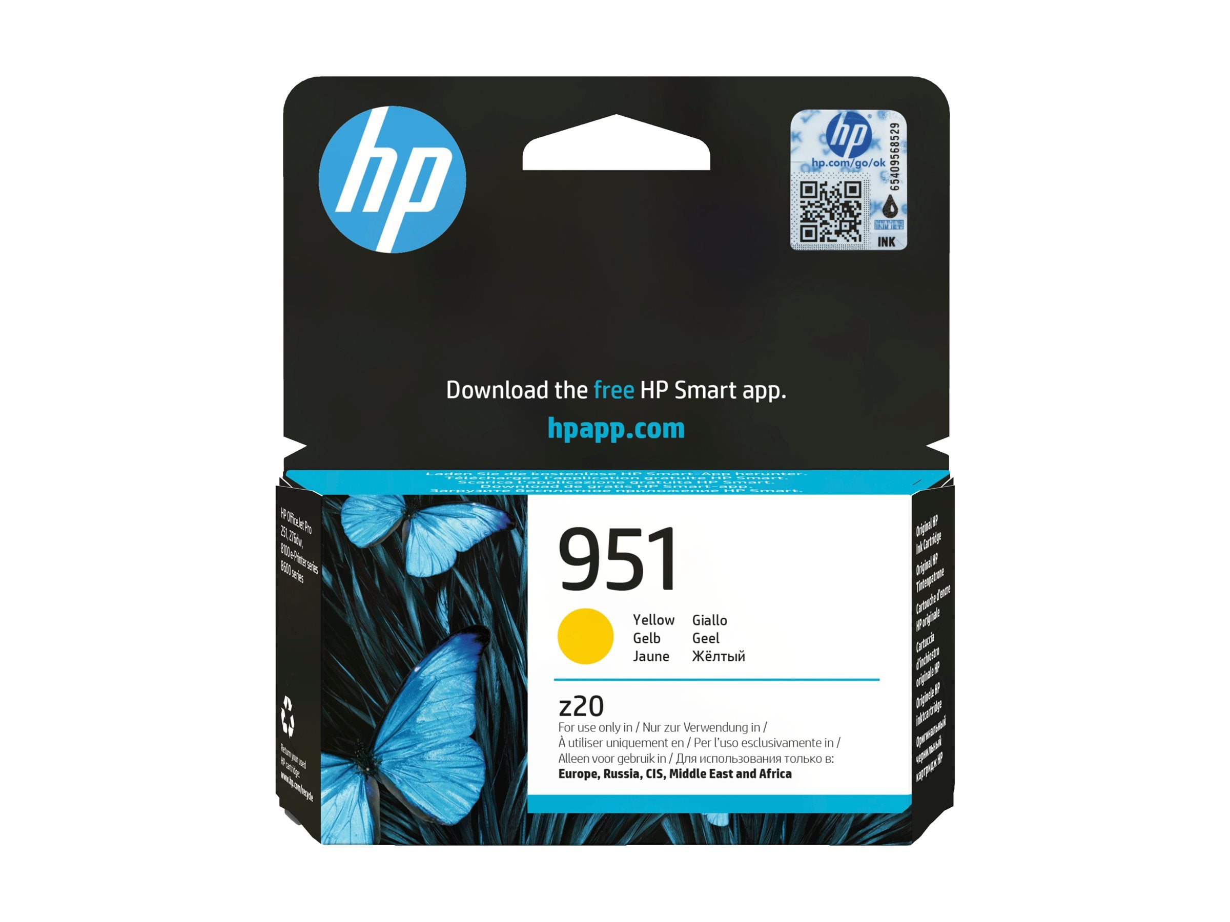 HP 951 Original Tinte gelb Vorderansicht