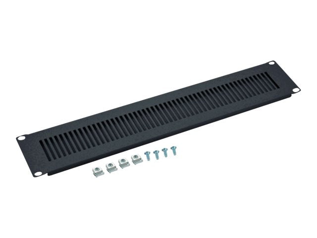 VALUE 48,26cm 19Zoll-Beluftungs-Frontplatte 2 HE Vorderansicht