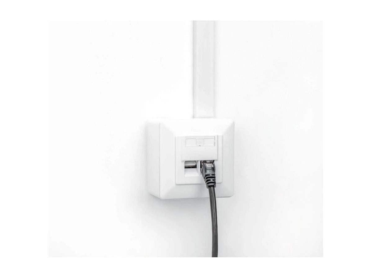 INTELLINET 2-Port Cat6 10G RJ45-Netzwerkdose Vorderansicht