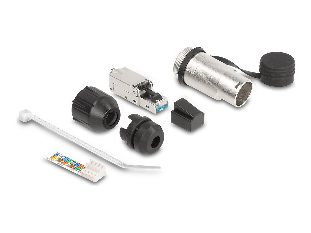 DELOCK RJ45 modularer Stecker feldkonfektionierbar Cat.6A - Vorderansicht