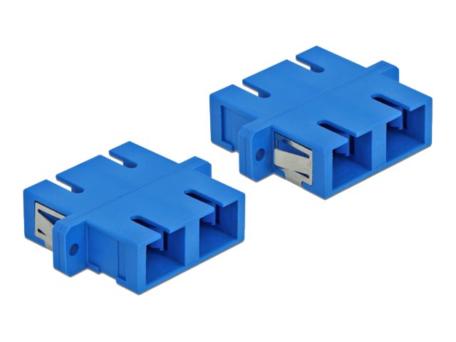 DELOCK LWL Kupplung SC Duplex Buchse zu SC Duplex Buchse Singlemode - Vorderansicht