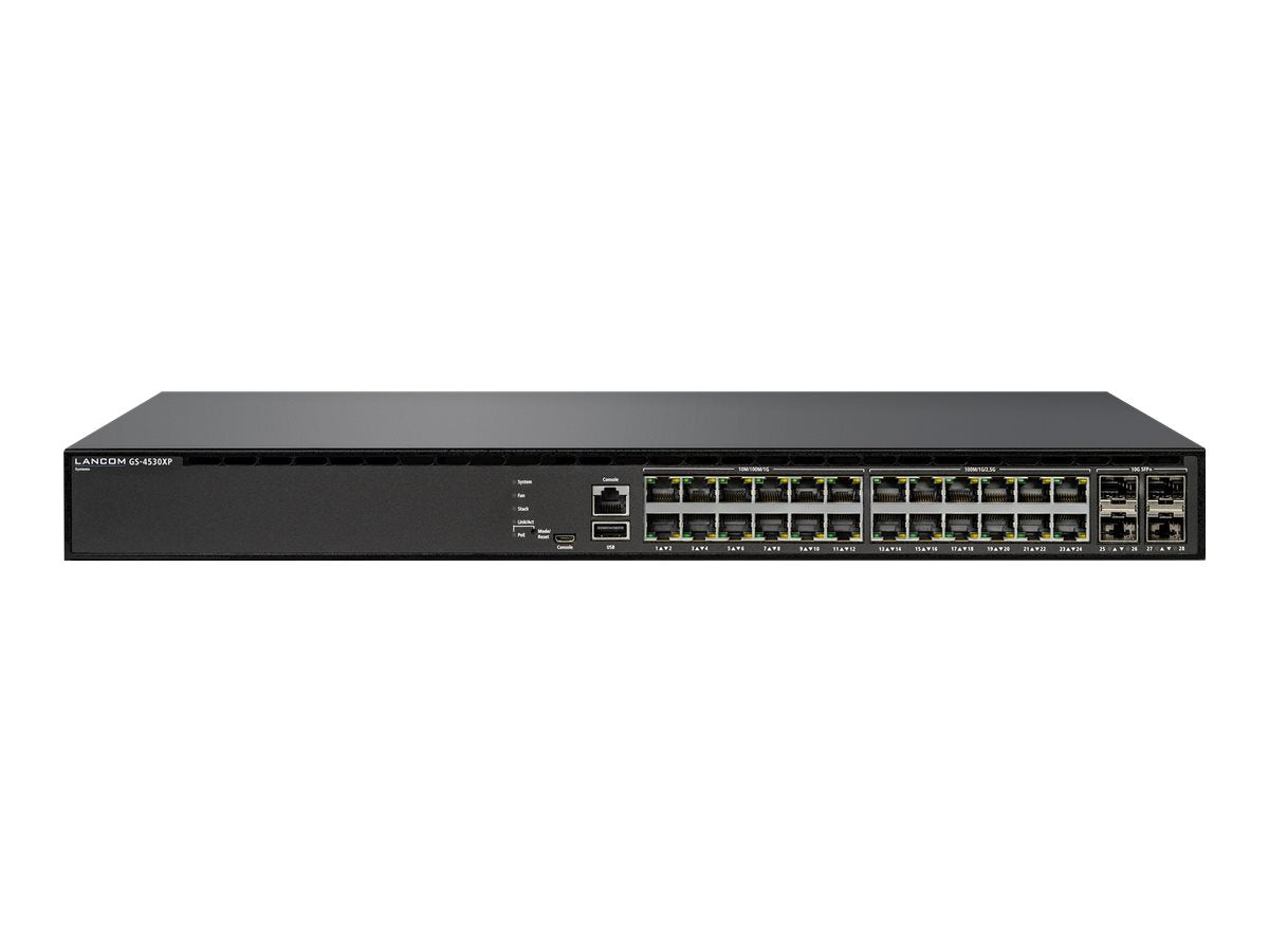 LANCOM GS-4530XP Stackable L3-Managed Multi-Gig Access Switch Vorderansicht