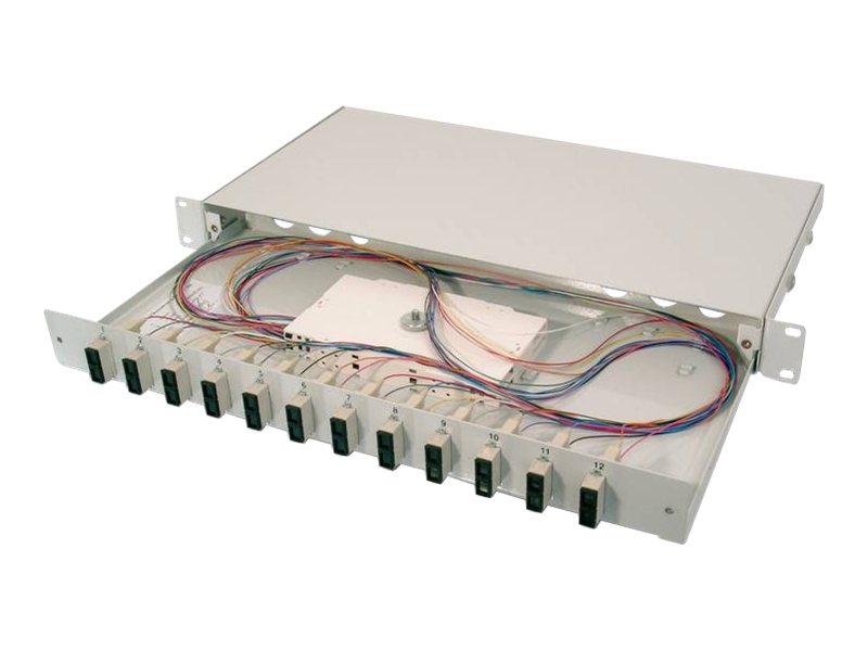 DIGITUS LFO Spleißbox 1U 6x SC DX OS2 Vorderansicht