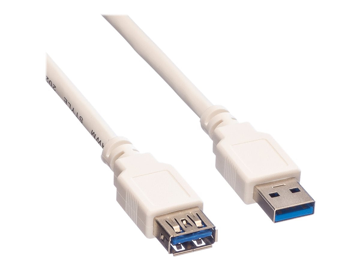 VALUE USB 3.2 Gen 1 Kabel Typ A-A ST/BU weiss 0,8m Verpackung