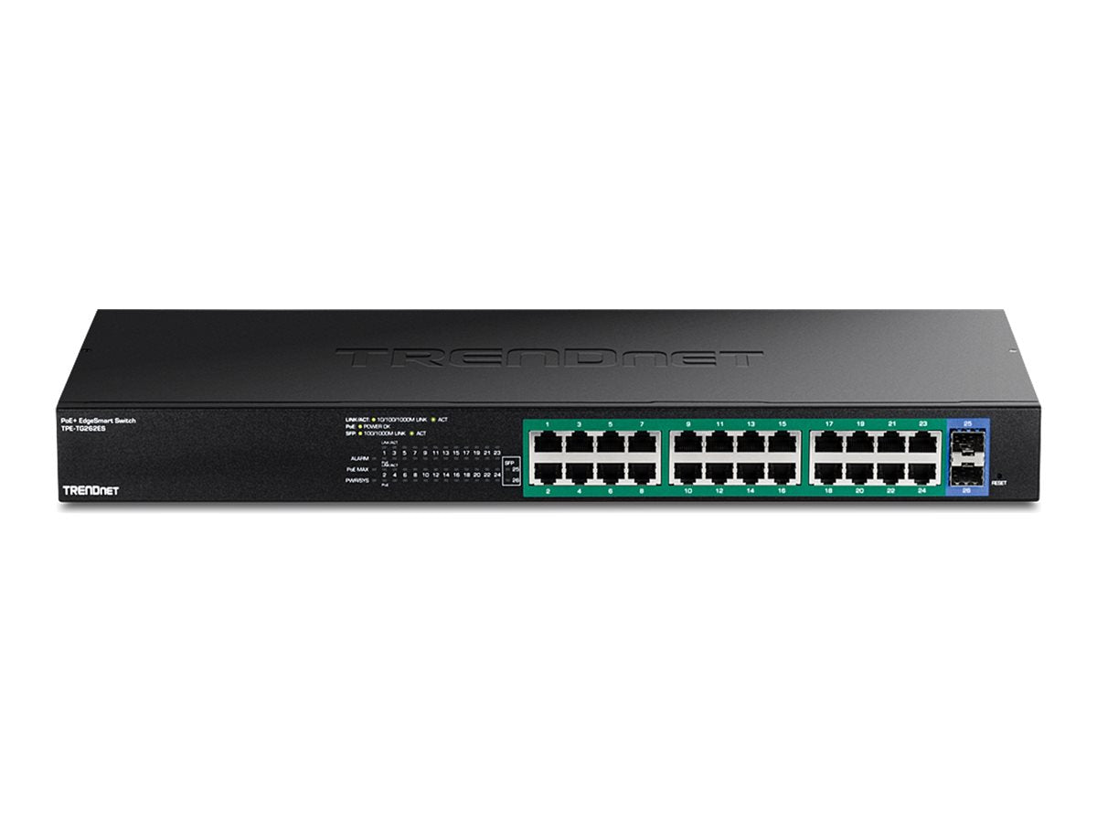 TRENDNET TPE-TG262ES 26-Port PoE+ Switch Vorderansicht