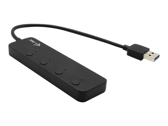 I-TEC USB 3.0 Metal HUB 4 Port mit einzelnen Ein / Aus-Schaltern 4x USB 3.0 Port mit Unterstuetzung fuer schnelles Aufladen BC 1.2