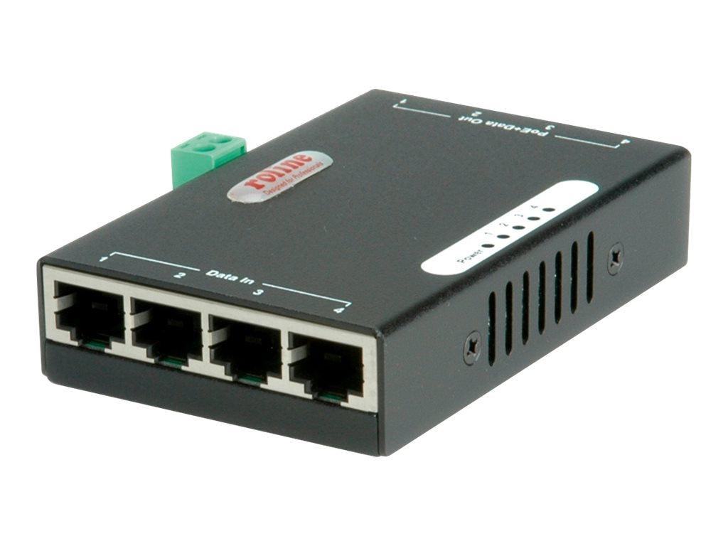 ROLINE Gigabit Ethernet PoE Injektor 4 Ports Verpackung