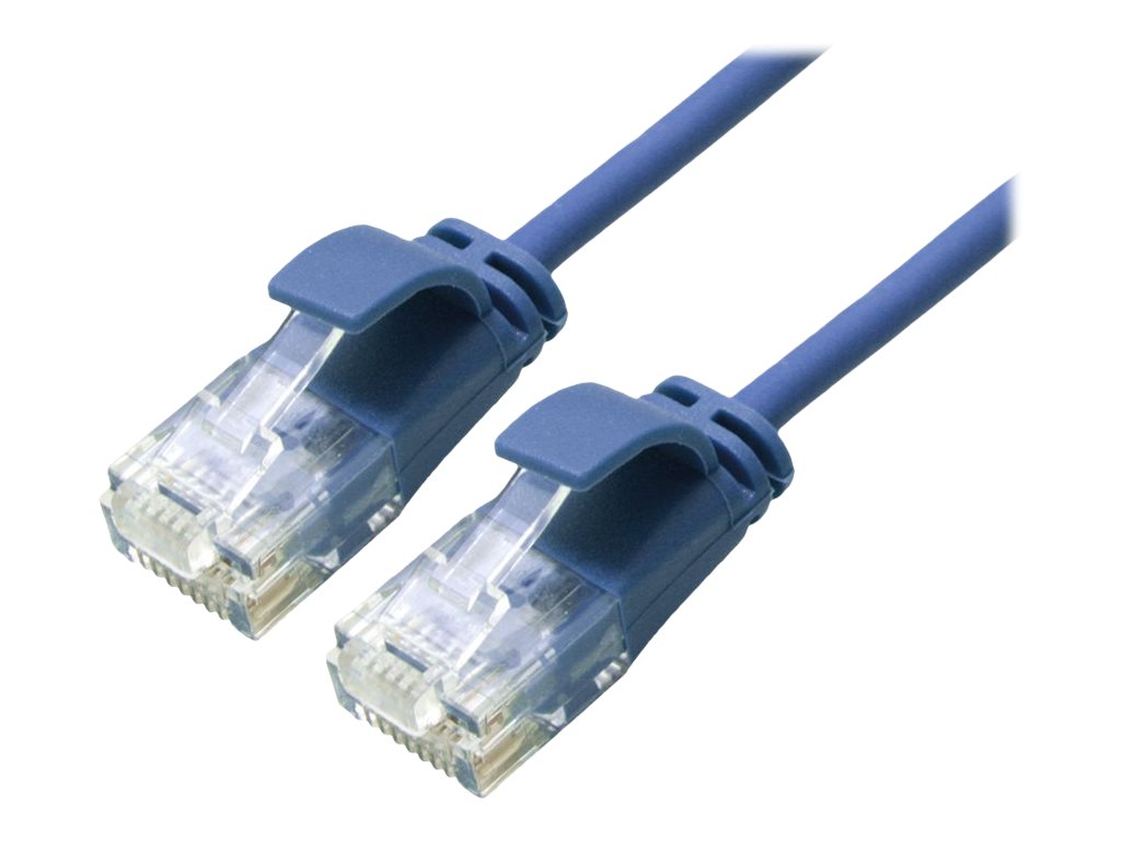 ROLINE UTP DataCenter Patchkabel Kat.6A Class EA LSOH slim blau 1m Verpackung