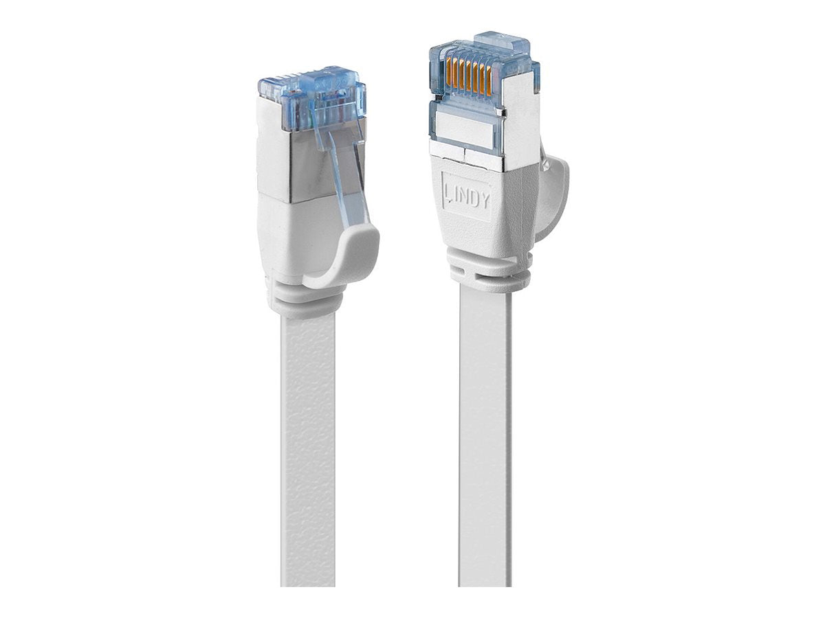 LINDY Cat.6A U/FTP Flachband Patchkabel weiss 0,3m Detailansicht