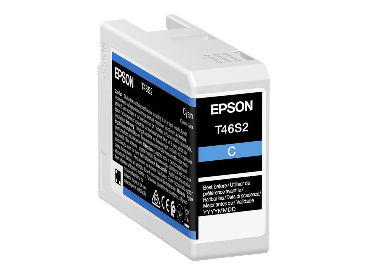 EPSON 4LB Singlepack Cyan T46S2 UltraChrome Pro 10 Tintenpatrone Vorderansicht
