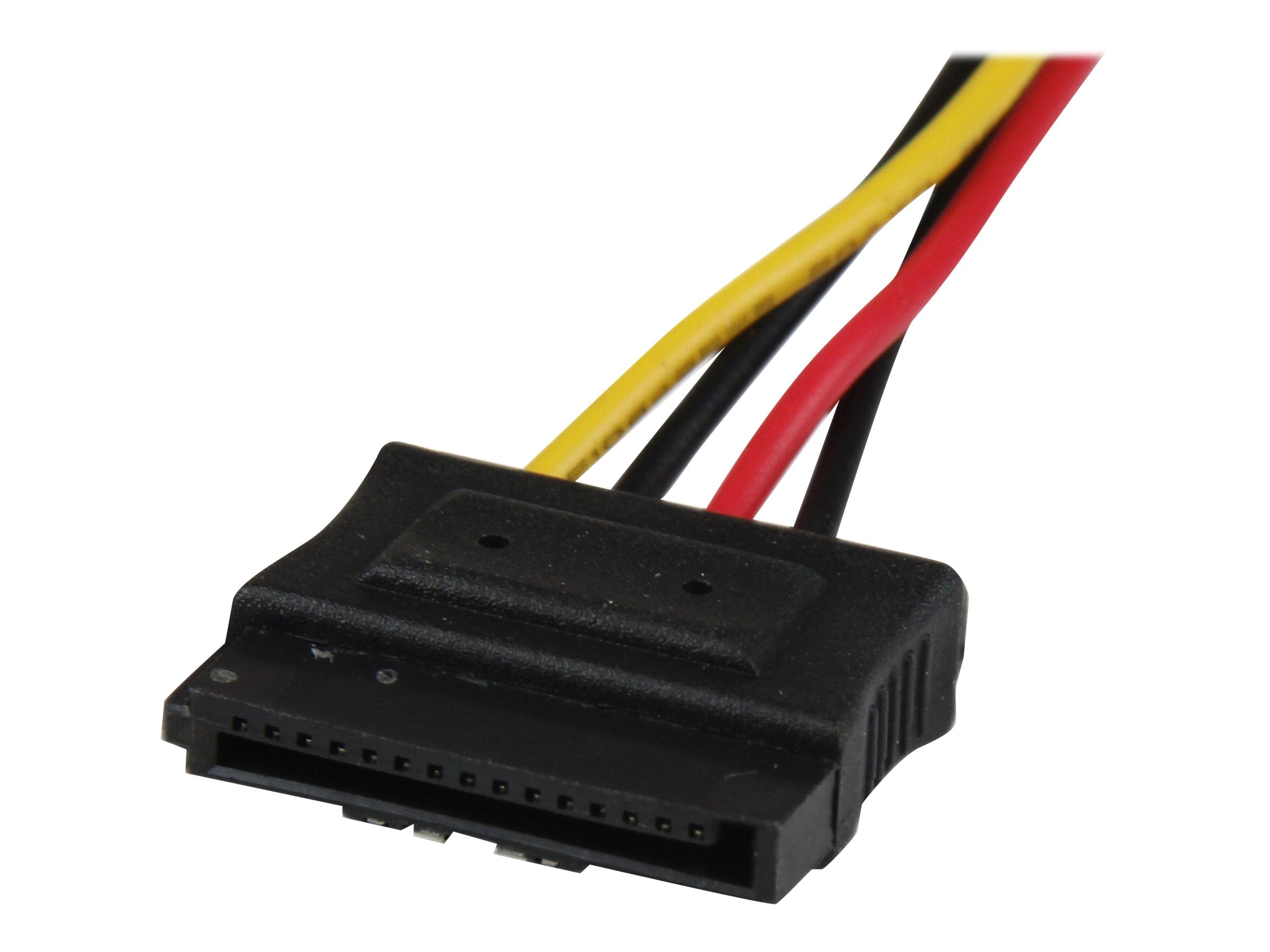 STARTECH.COM 12in LP4 to 2x Latching SATA Power Y Cable Splitter Adapter - Detailansicht