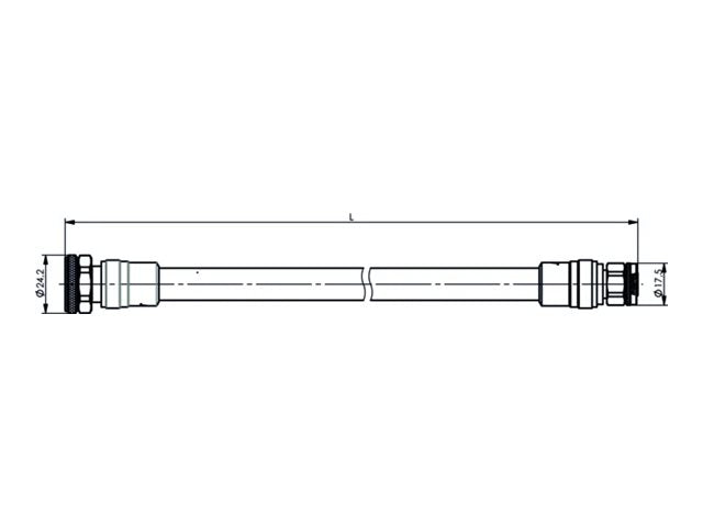 PUC TELEGÄRTNER 4.3-10 auf 2.2-5 Screw Type Jumper Kabel 1/2z IP68 Stecker-Stecker