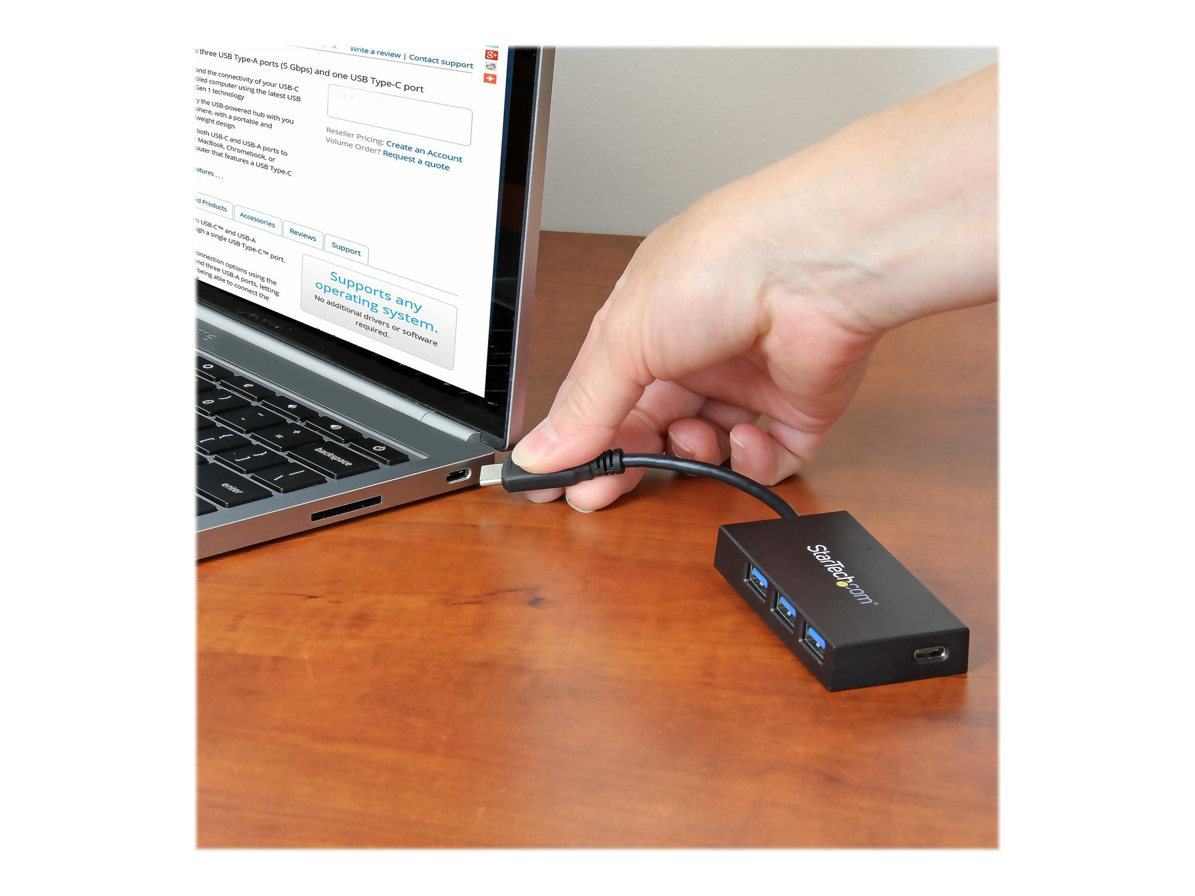 STARTECH.COM HB30C3A1CFB 4-Port USB 3.0 Hub Vorderansicht